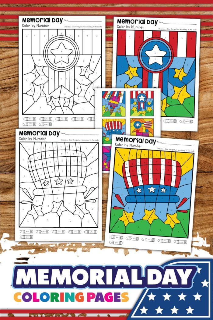 4th of July Color Sheets