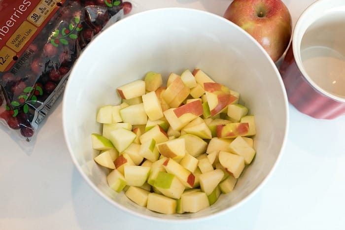 diced apples