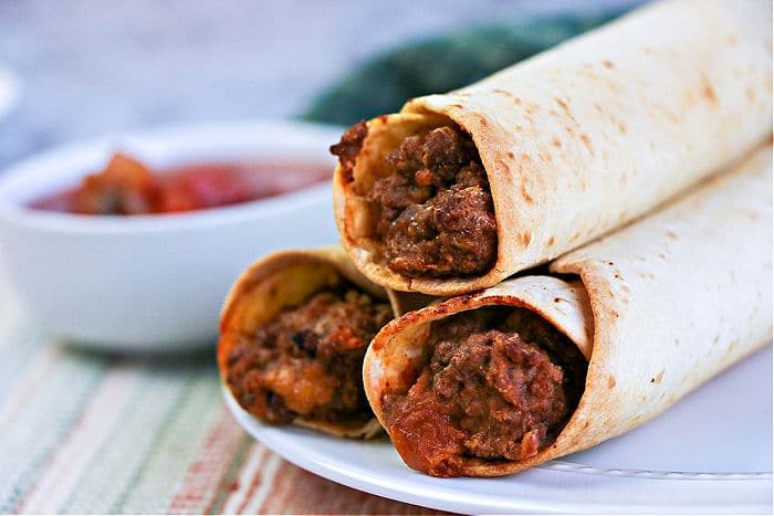 Beef and Bean Taquitos