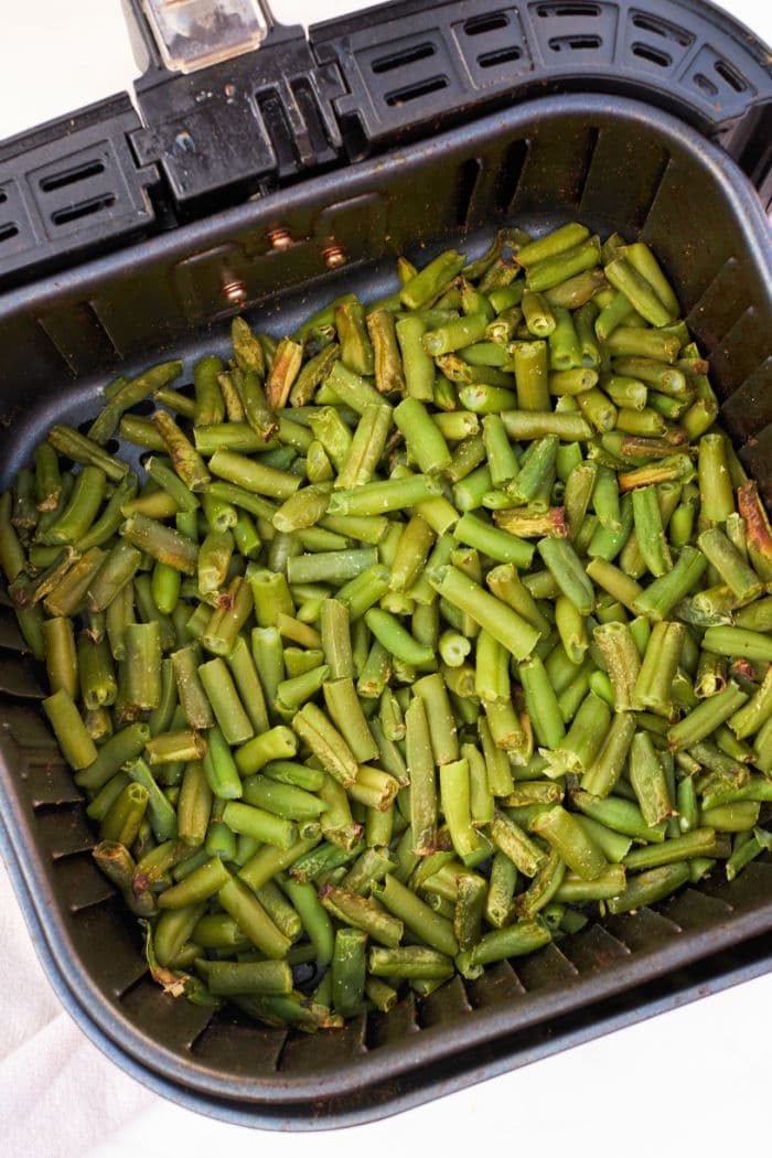 Air Fryer Frozen Green Beans with Parmesan