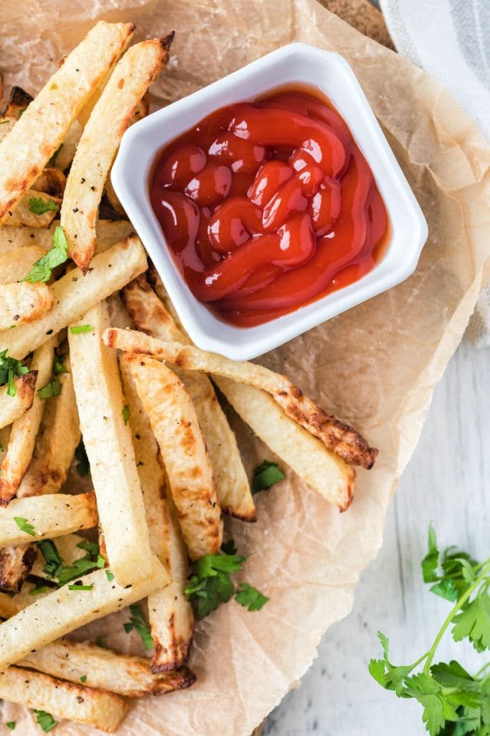 Jicama fries in the air fryer