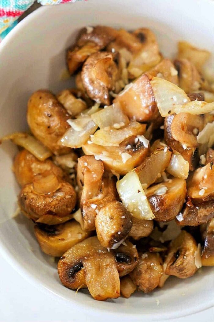 Air Fryer Mushrooms and Onions