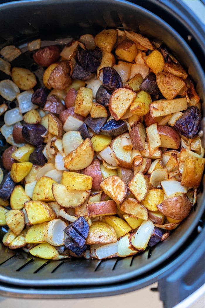 Air Fryer Potatoes and Onions