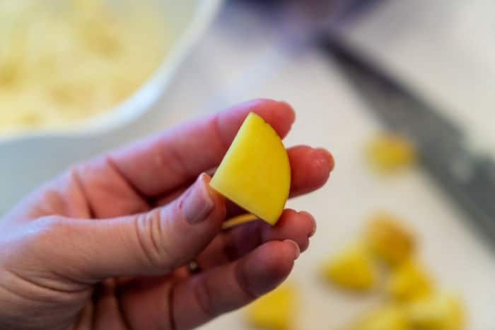 cubed potatoes