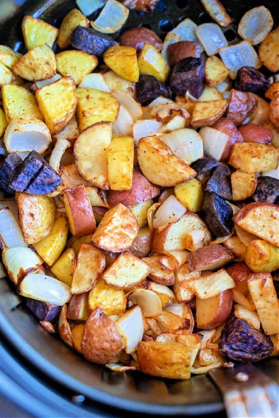 Air Fryer Potatoes and Onions