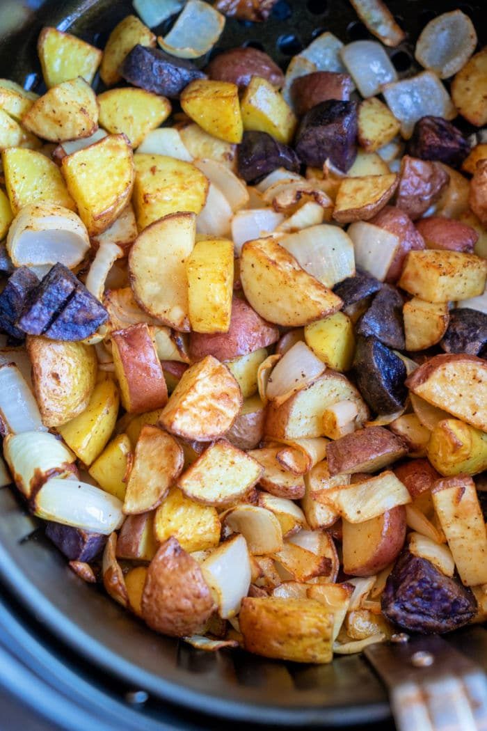 roasted Air Fryer Potatoes and Onions
