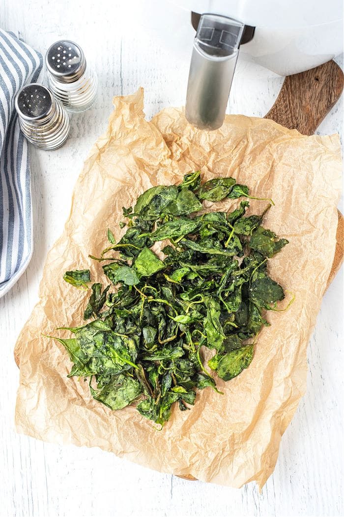 crispy spinach in air fryer
