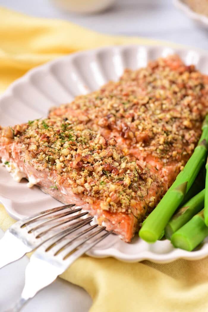 Salmon Almond Crusted