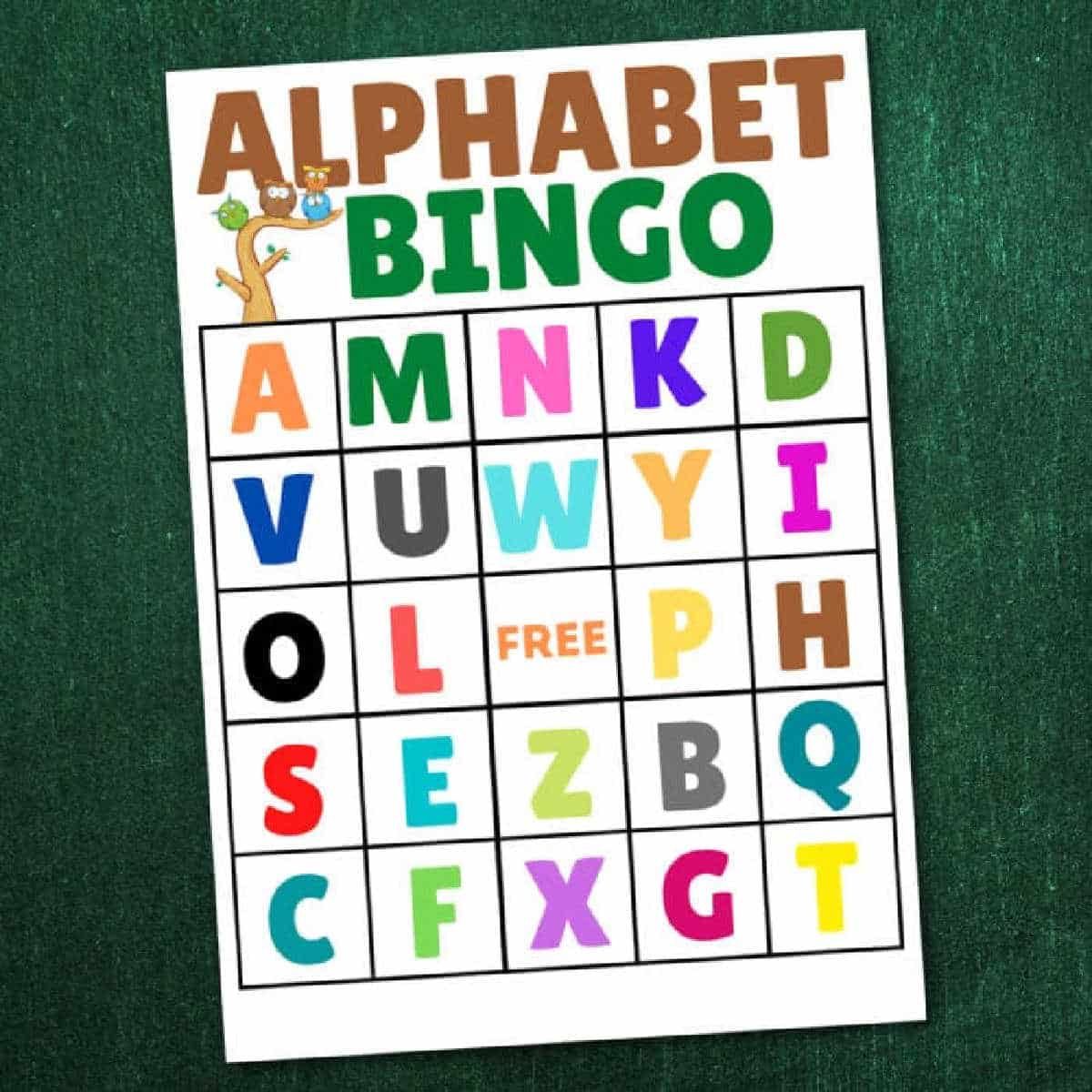 Free Printable Alphabet Bingo