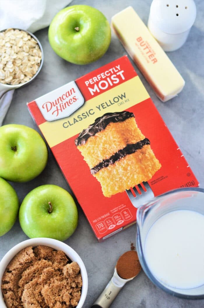 Cake Mix Apple Cobbler