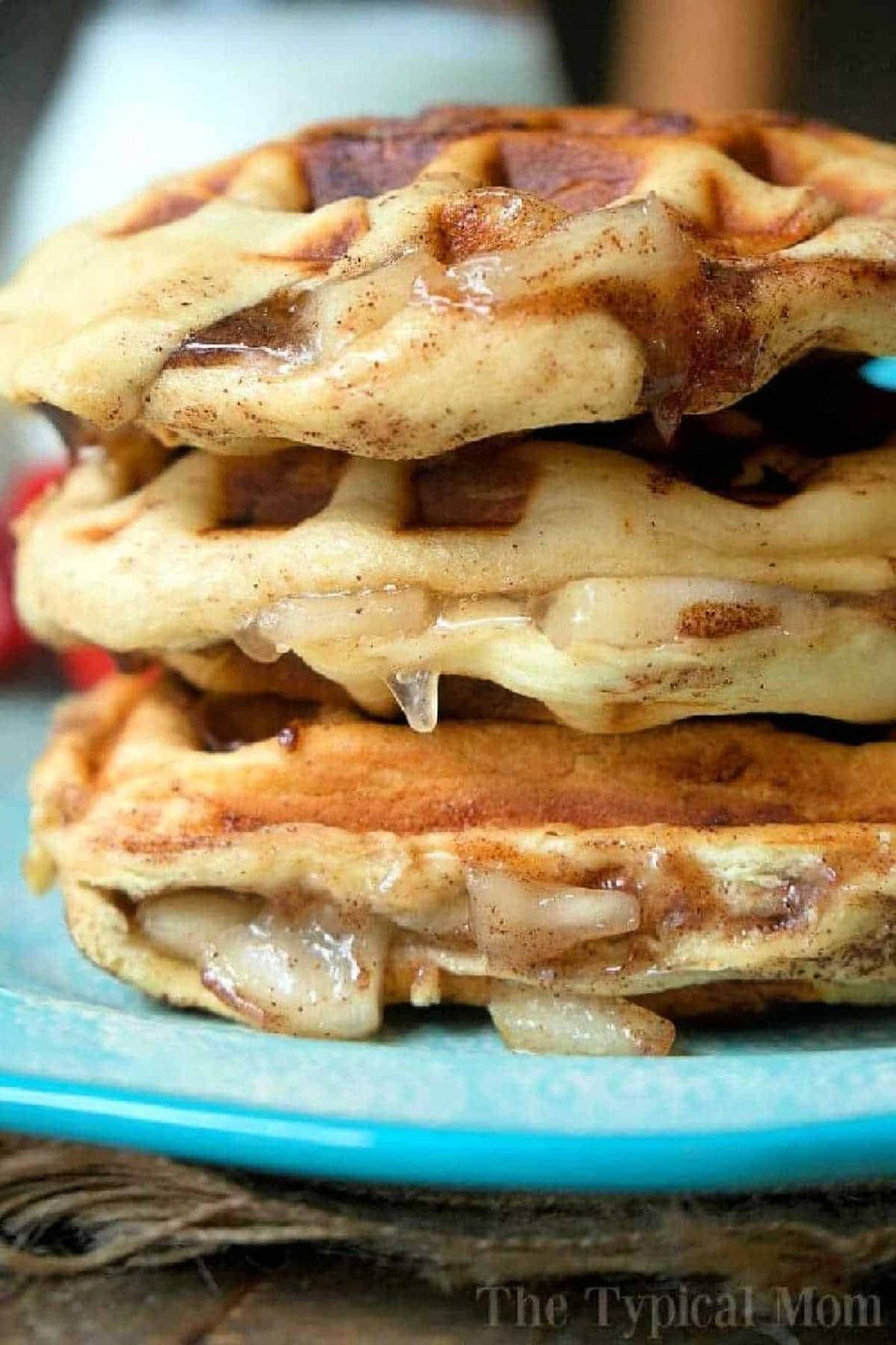 Waffles with Cinnamon Rolls