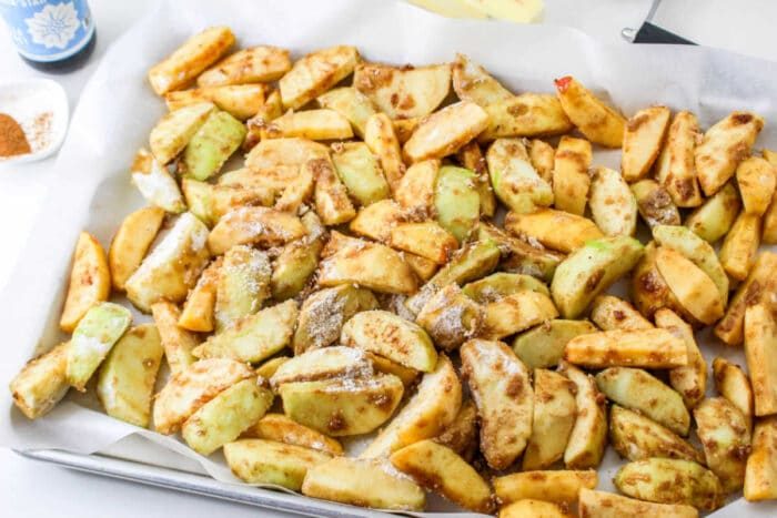 Sliced Apples in the Oven