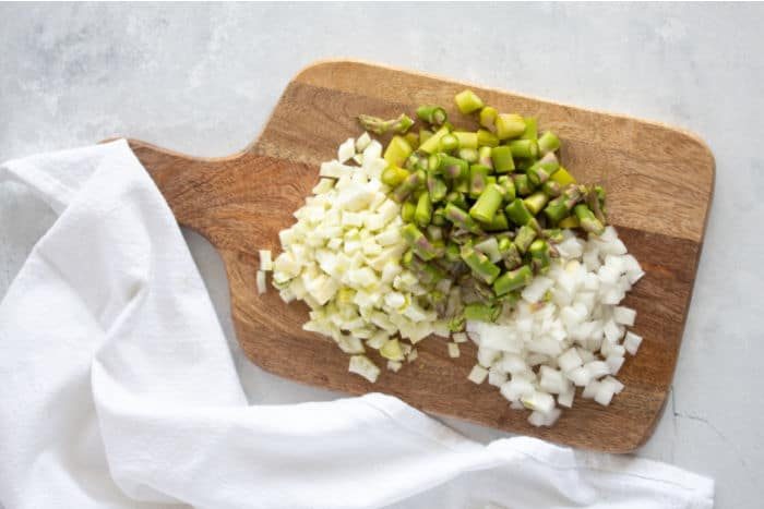 chopped vegetables