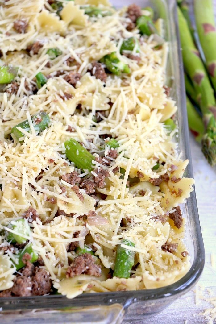 pasta and asparagus