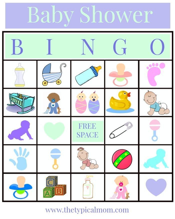 baby shower bingo
