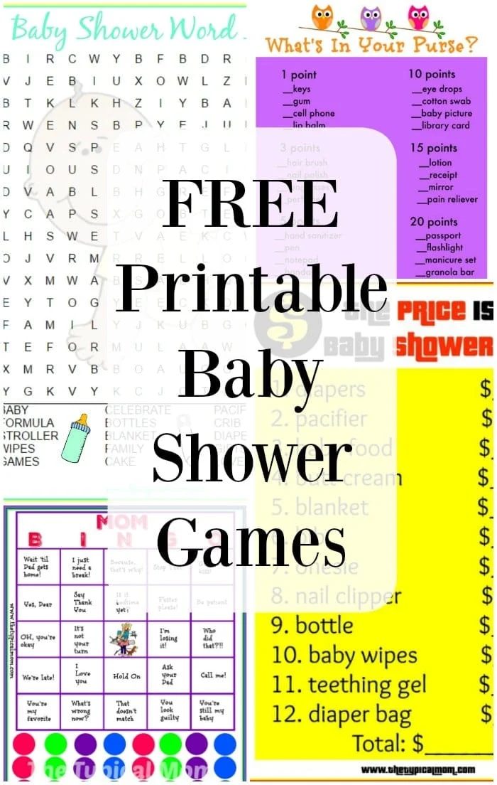 free printable baby shower games
