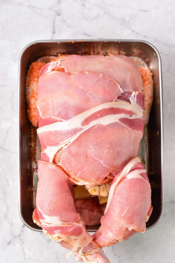 Bacon Wrapped Whole Chicken