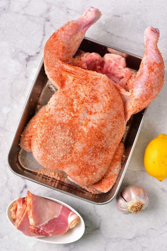 Whole Stuffed Chicken in Oven