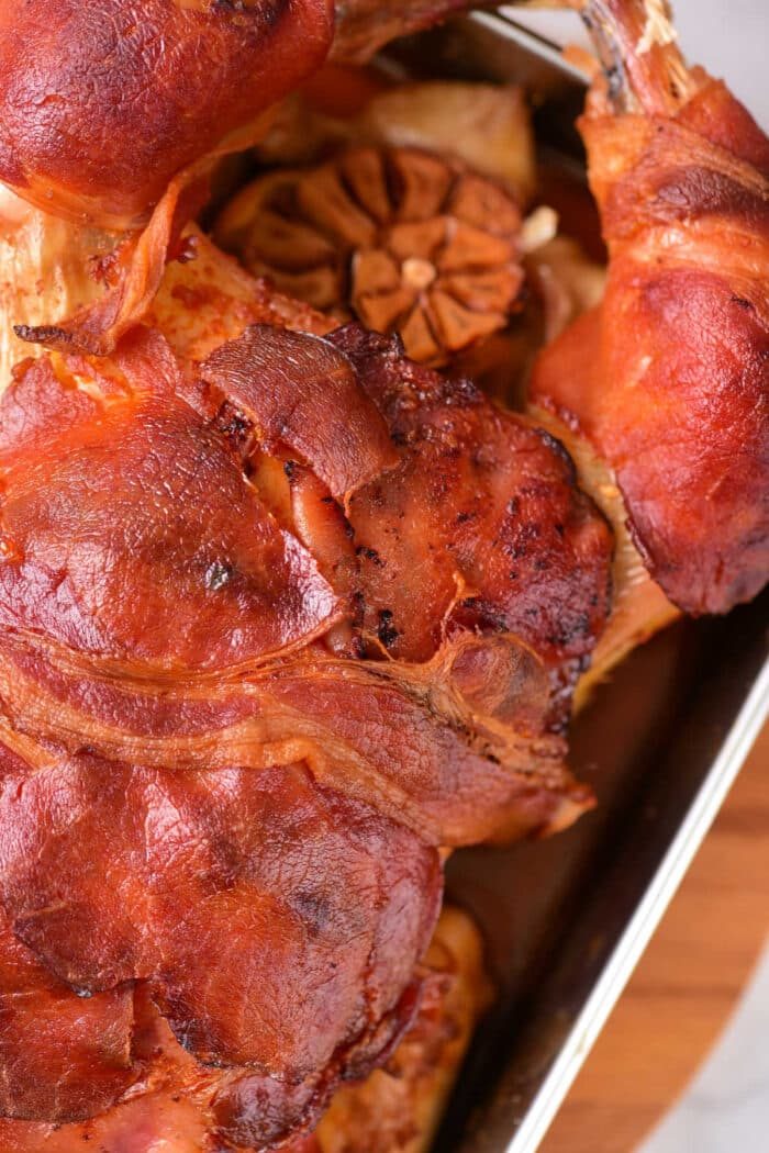 Stuffed Chicken Wrapped in Bacon