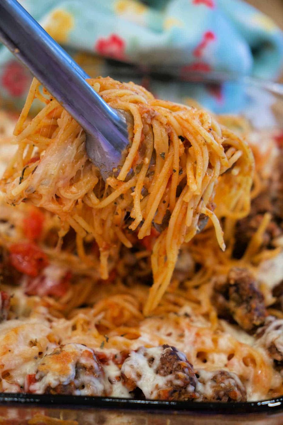 Baked Spaghetti, plus Meatballs