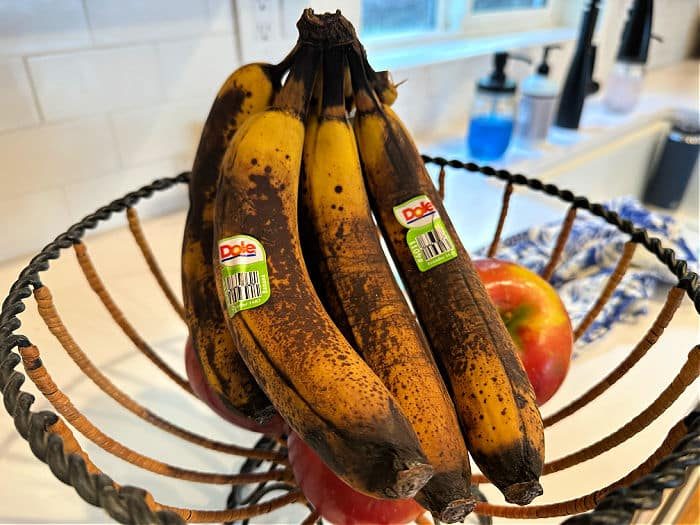 over ripe bananas