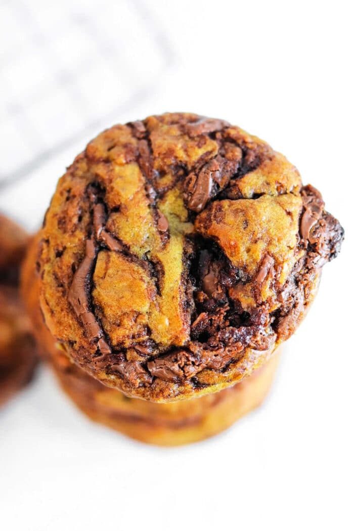 easy Banana Nutella Muffins