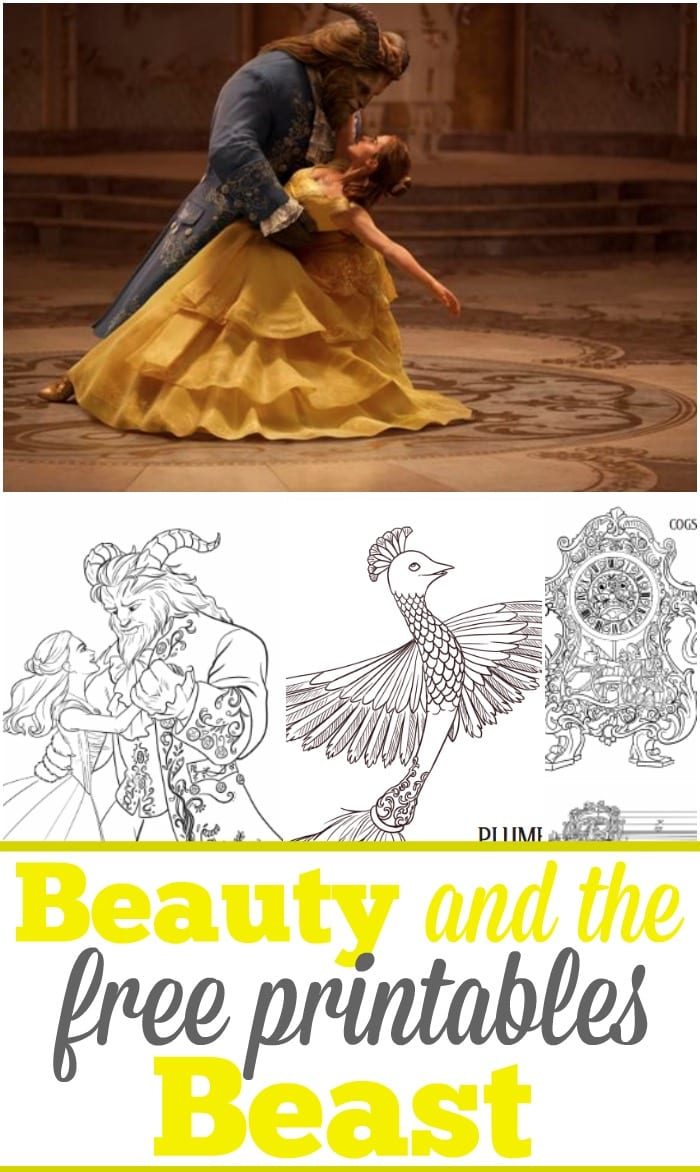 6 Beauty And The Beast Free Printables