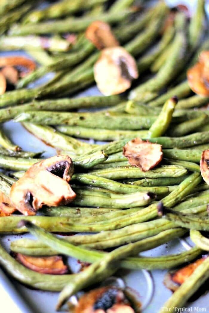 sheet pan green beans