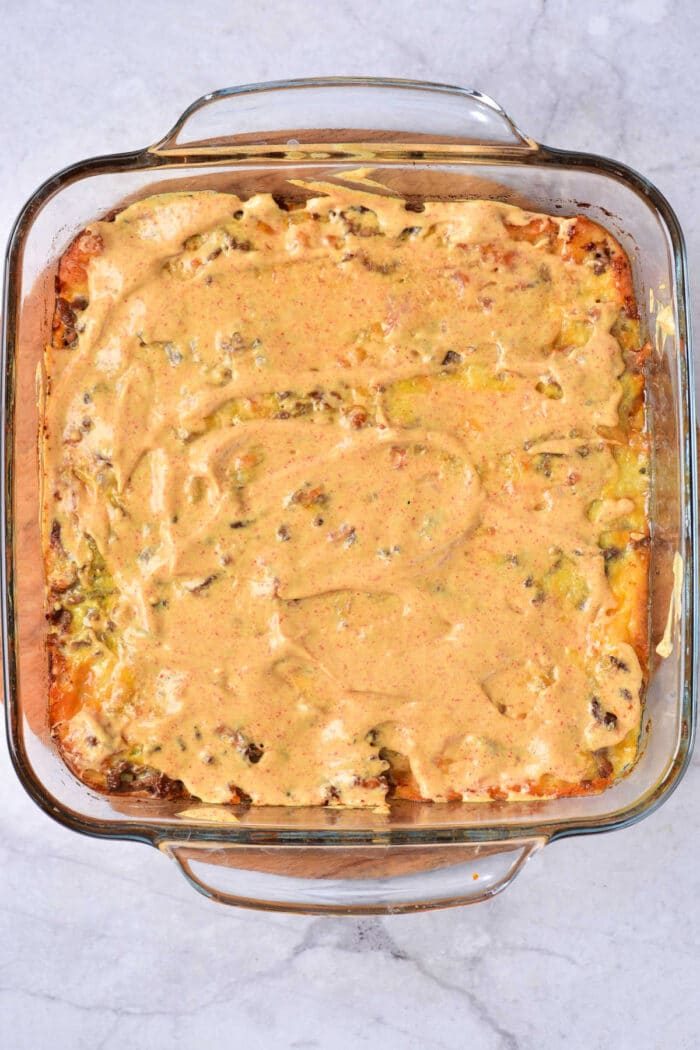 Big Mac Casserole with Thousand Island Dressing