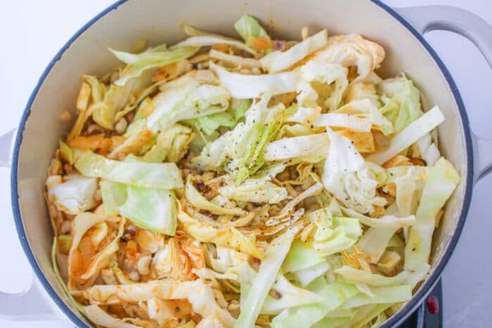 Cabbage and Black Eyed Peas