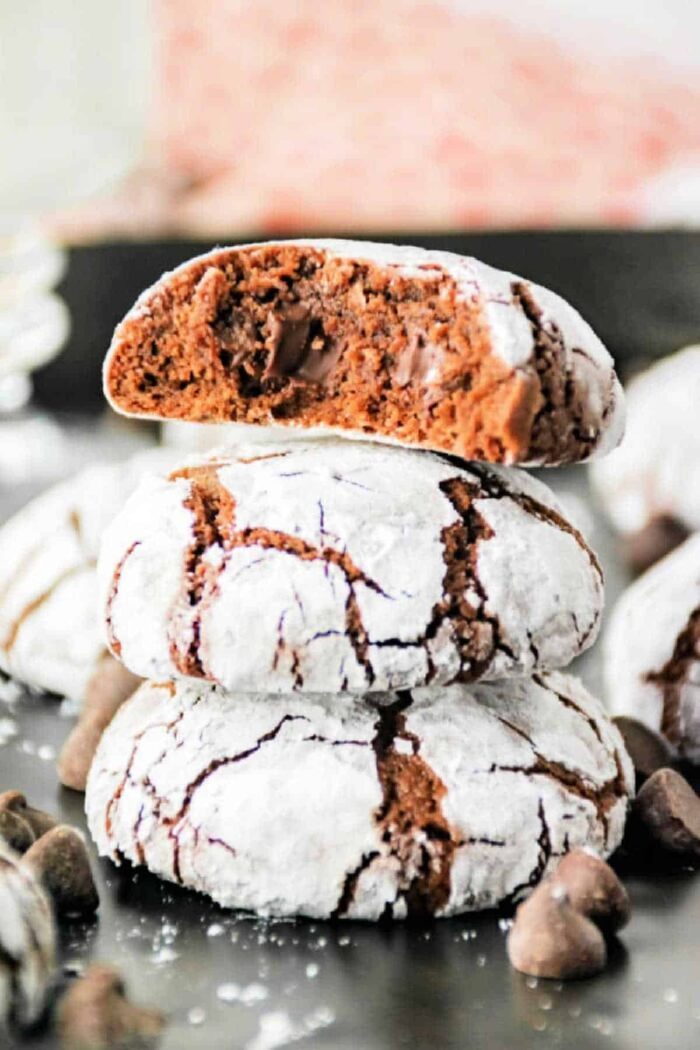 Brownie mix Crinkle Cookies