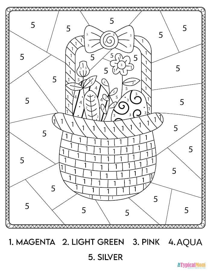 coloring pages easter basket