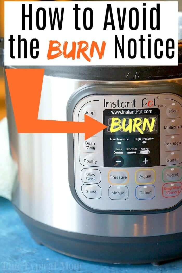 Fix Burn on Instant Pot
