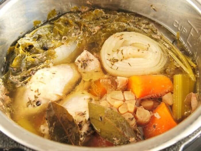 frozen chicken boiled