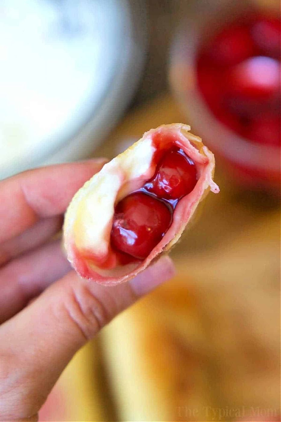 Cherry Cheesecake Egg Rolls