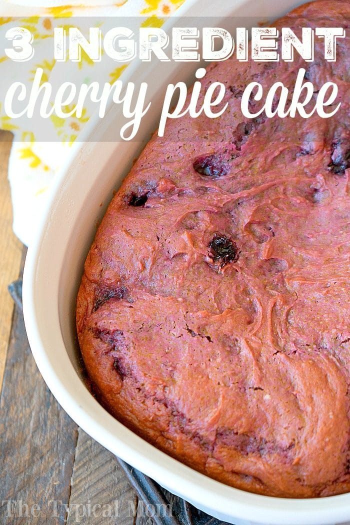 Cherry Pie filling dump Cake