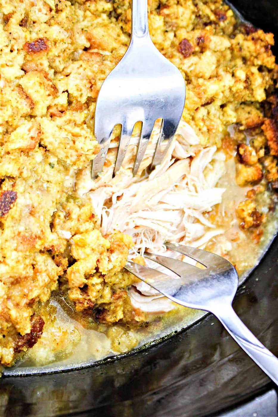 Chicken and Stuffing Crockpot