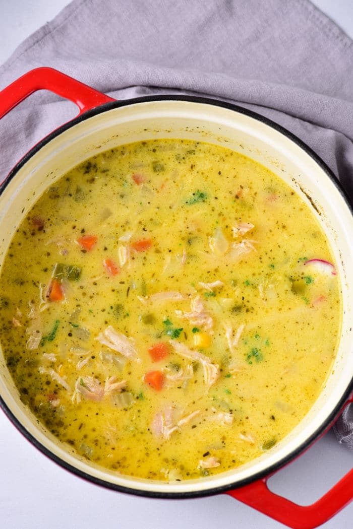 dutch oven chicken poblano soup