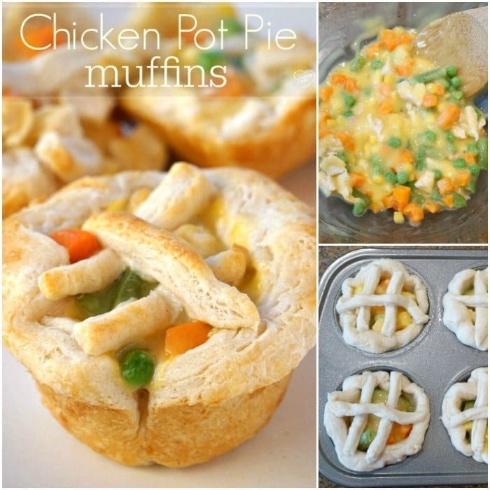 Chicken pot pie muffin recipe