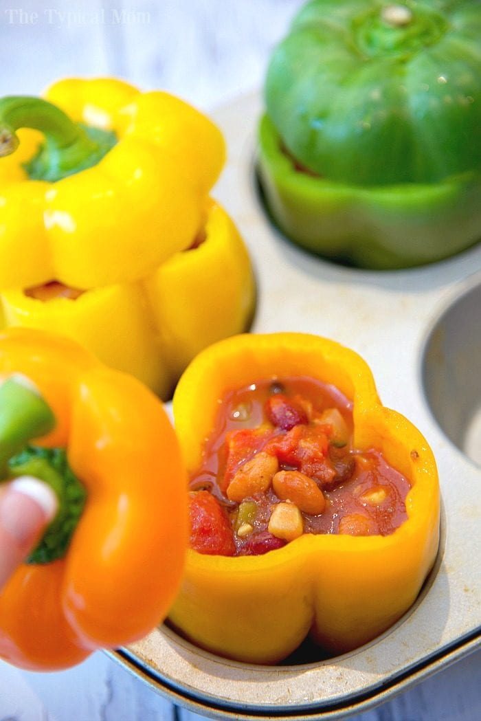 chili stuffed bell peppers