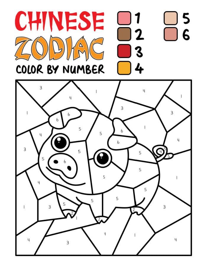Chinese Zodiac Coloring Pages