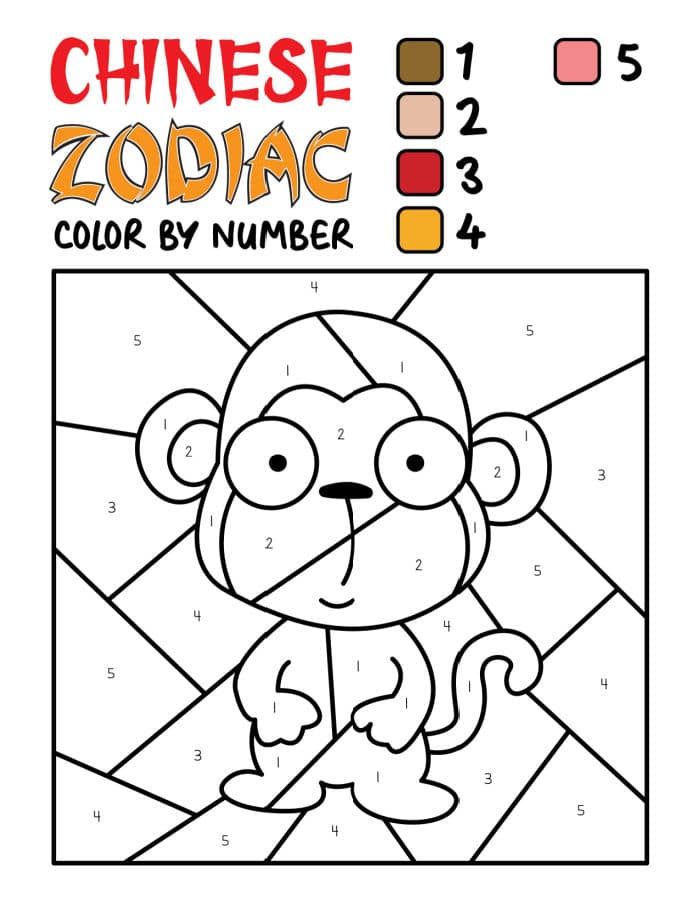 Chinese New Year color by number
