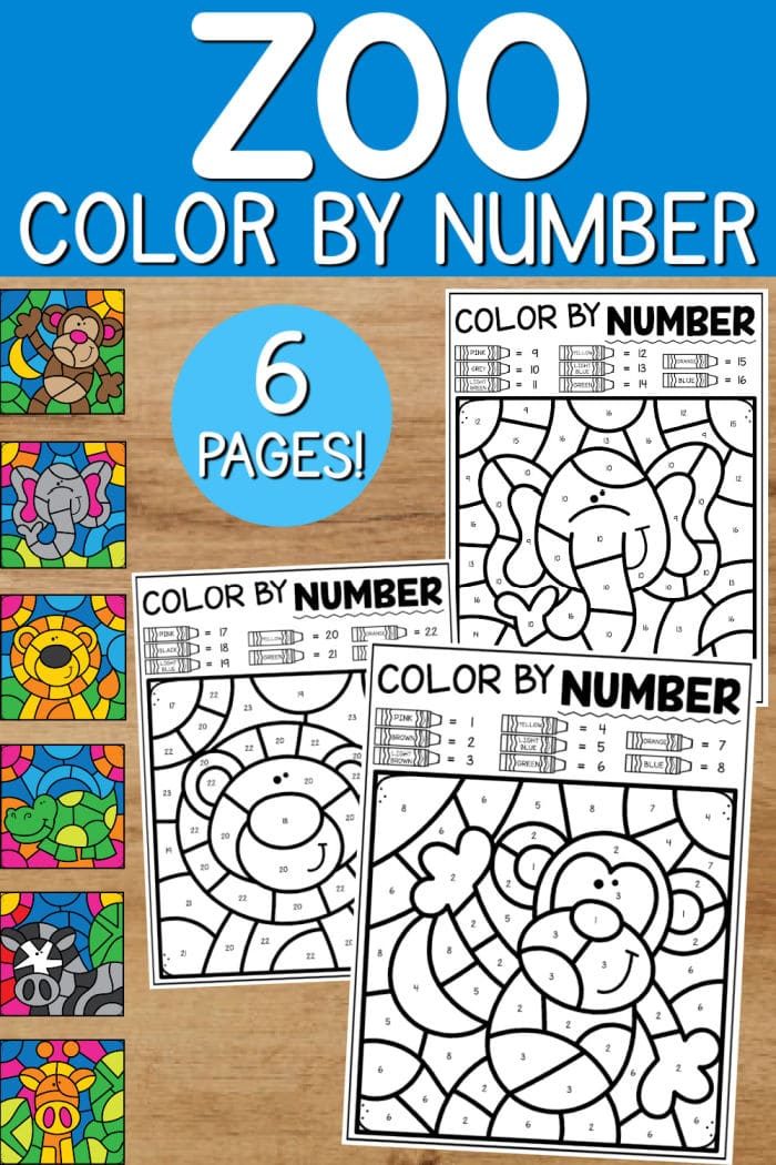 color by number animals
