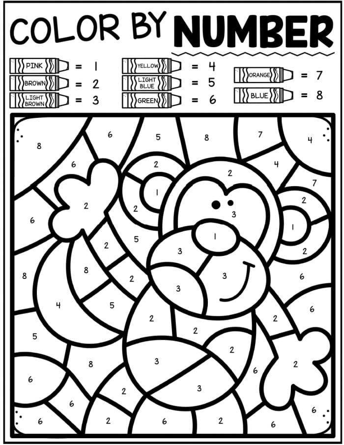 monkey coloring page