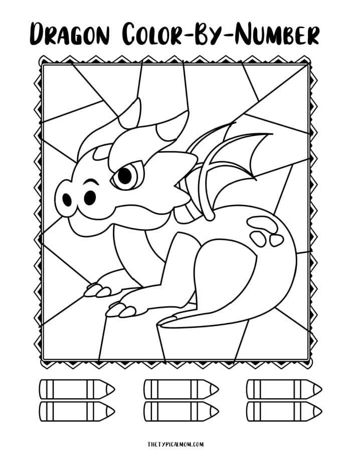 blank color by number printable