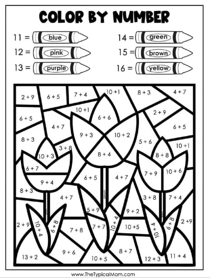 flower color by number