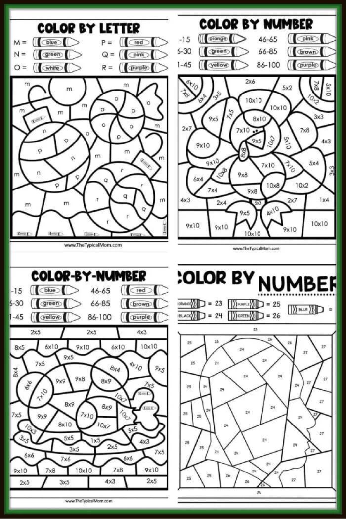 Color by Number Free Printables