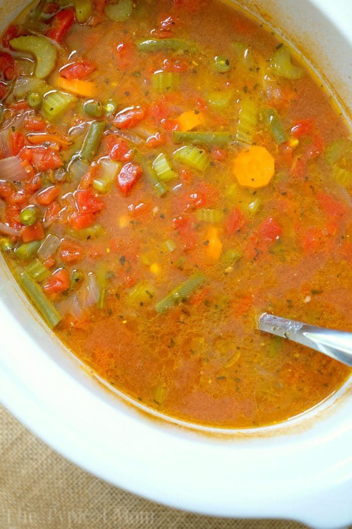 Easy Crock Pot Vegetable Beef Soup