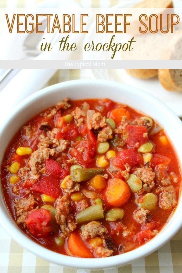 Crockpot vegetable beef soup
