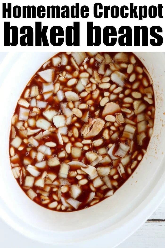 easy crockpot baked beans with canned beans